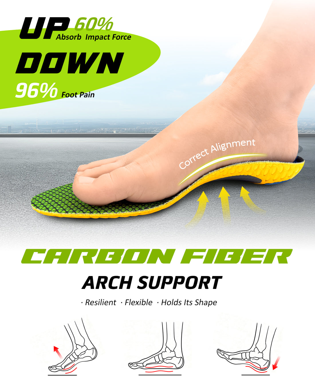 ARCH SUPPORT RUNNING INSOLES